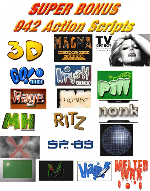 eCover representing 942 Photoshop Actions Package eBooks & Reports with Master Resell Rights