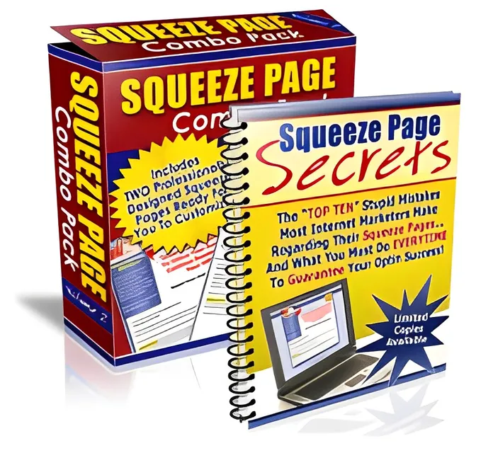 eCover representing Squeeze Page Profit System - Combo Pack Templates & Themes with Private Label Rights