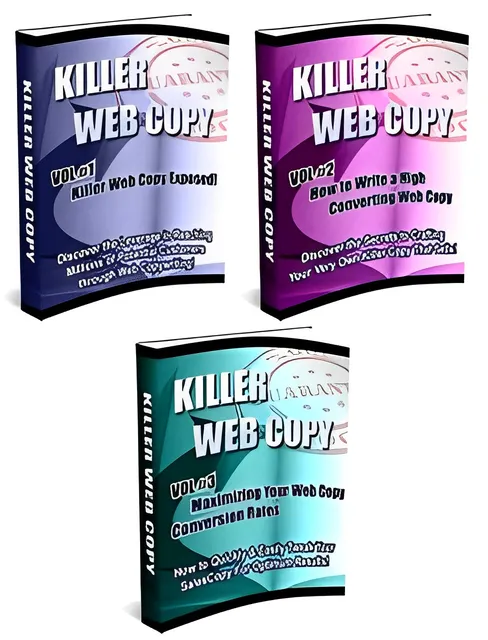 eCover representing Killer Web Copy eBooks & Reports with Master Resell Rights