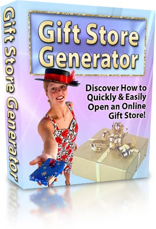 eCover representing Gift Store Generator  with Private Label Rights
