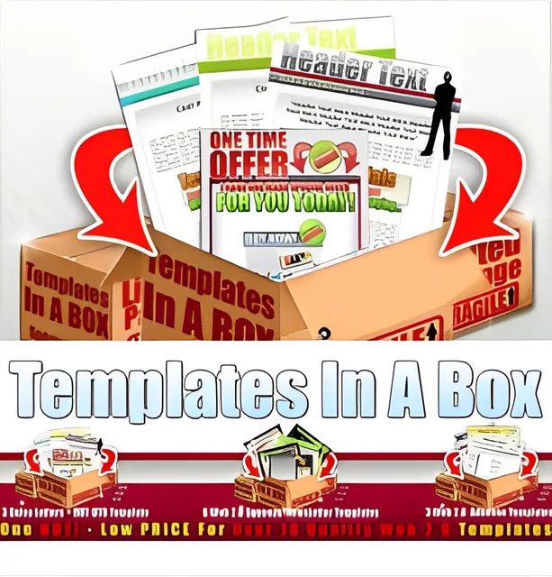 eCover representing Templates In A Box eBooks & Reports with Private Label Rights