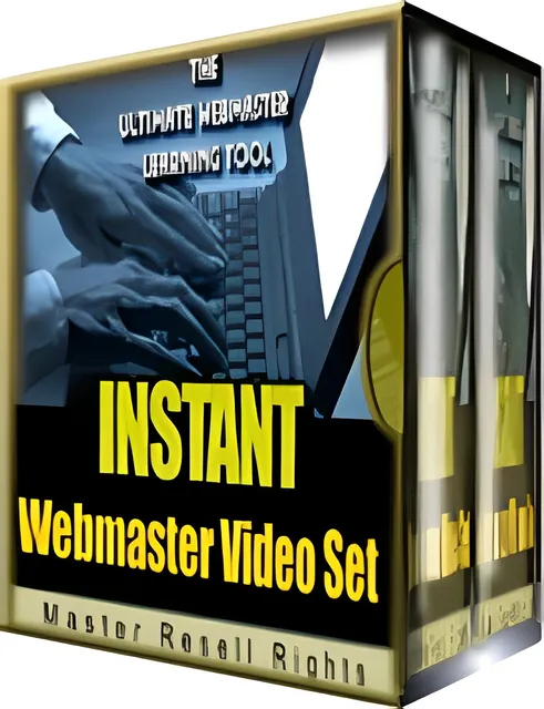 eCover representing Instant Webmaster Video Set Videos, Tutorials & Courses with Master Resell Rights