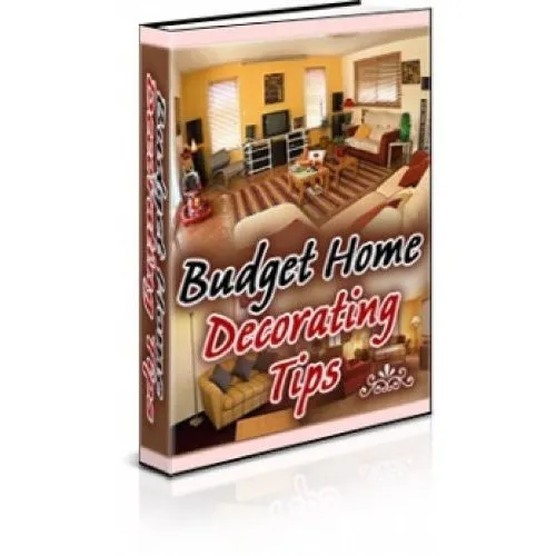eCover representing Budget Home Decorating Tips eBooks & Reports with Master Resell Rights