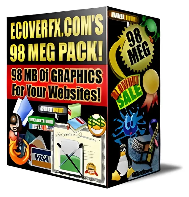 eCover representing ECoverFX.com 98 Meg Graphic Pack!  with Master Resell Rights