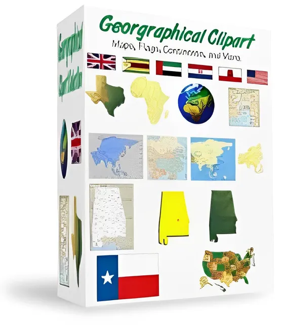 eCover representing Geographical Clipart  with Master Resell Rights