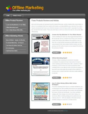 eCover representing Offline Marketing Niche Site Templates & Themes with Private Label Rights