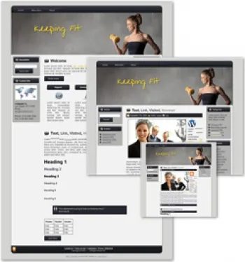 eCover representing Keeping Fit Themed Wordpress, Blogger and HTML Templates 2  with Master Resell Rights