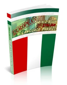 European Mini E-Book Italian Language Phrases small