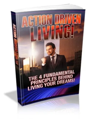 eCover representing Action Driven Living! eBooks & Reports with Master Resell Rights