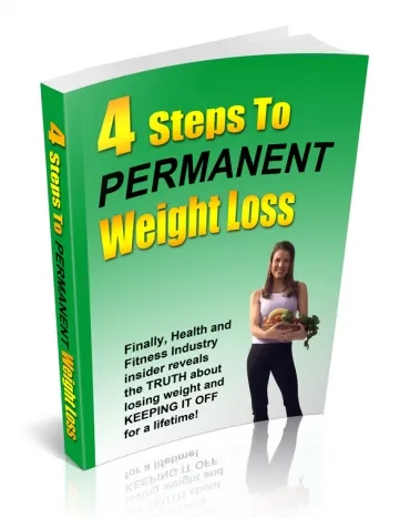 eCover representing 4 Steps To Permanent Weight Loss eBooks & Reports with Resell Rights