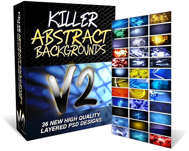 eCover representing Killer Abstract Backgrounds V2  with Personal Use Rights
