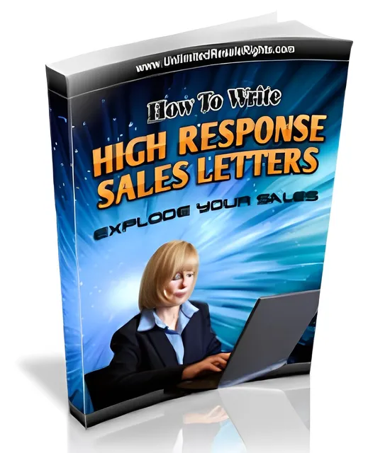 eCover representing How To Write High Response Sales Letters eBooks & Reports with Master Resell Rights