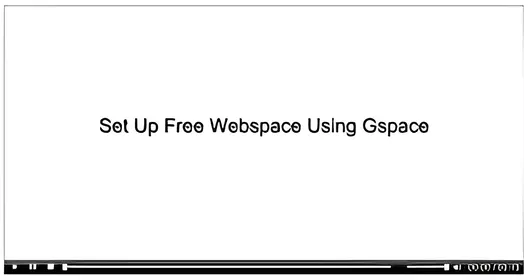 Set Up Free Webspace Using Gspace small