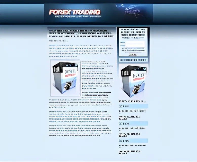 eCover representing Forex Landing Page Template  with Personal Use Rights