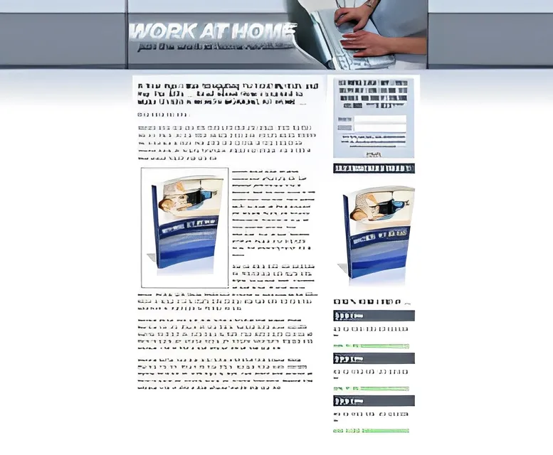 eCover representing Work At Home Landing Page Template  with Personal Use Rights