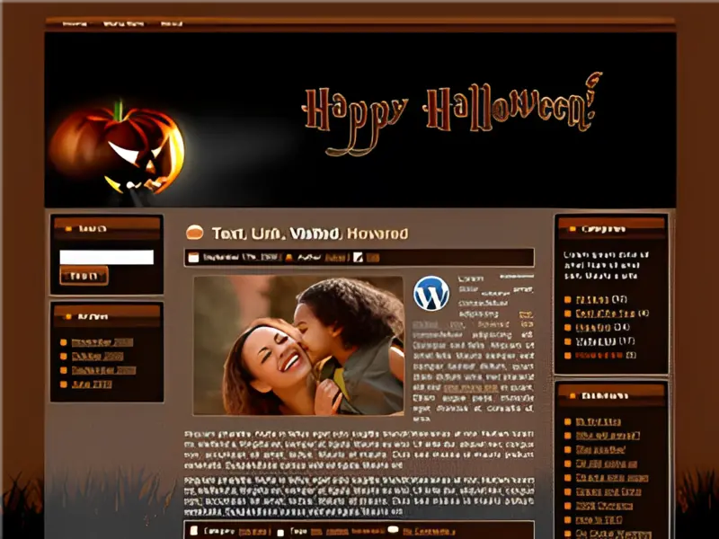 eCover representing Halloween Pumpkin WP Theme  with Master Resell Rights