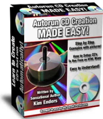 eCover representing Autorun CD Creation Made Easy! eBooks & Reports/Videos, Tutorials & Courses with Master Resell Rights