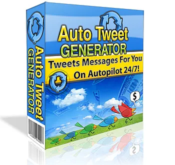 eCover representing Auto Tweet Generator  with Master Resell Rights