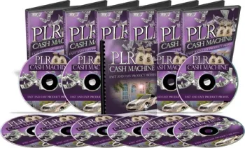 eCover representing PLR Cash Machine eBooks & Reports/Videos, Tutorials & Courses with Resell Rights