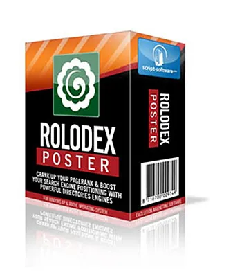 eCover representing Rolodex Poster Software & Scripts with Master Resell Rights