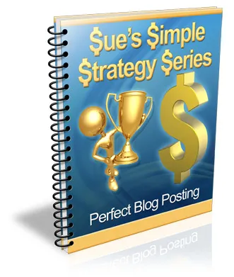 eCover representing Sue's Simple Strategy Series eBooks & Reports with Resell Rights