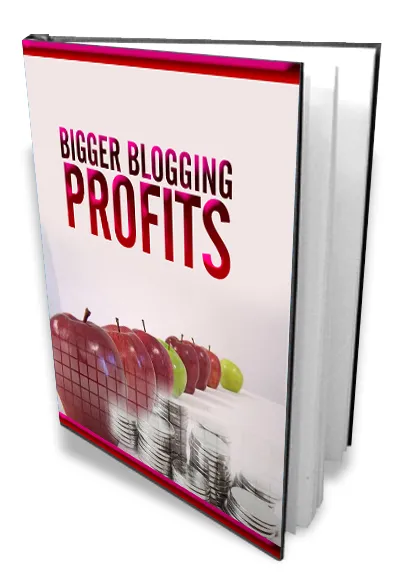 eCover representing Bigger Blogging Profits eBooks & Reports with Master Resell Rights