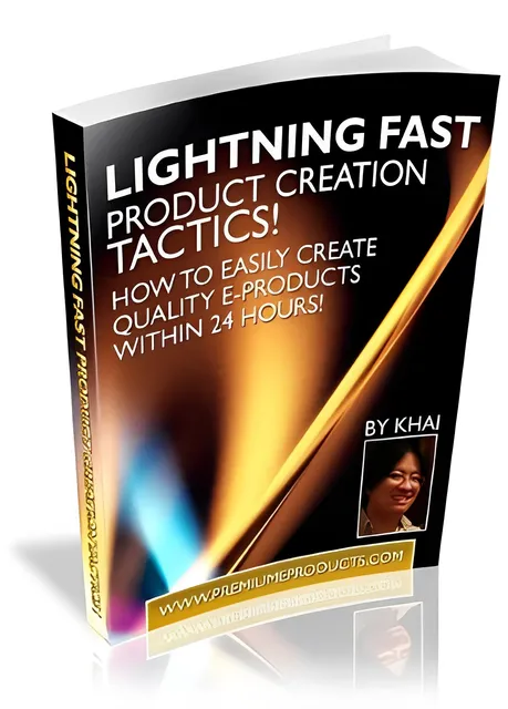 eCover representing Lightning Fast Product Creation Tactics eBooks & Reports with Master Resell Rights