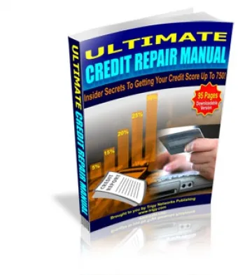 eCover representing Ultimate Credit Repair Manual eBooks & Reports with Master Resell Rights