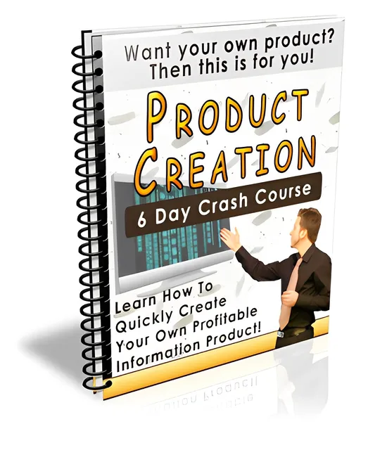 eCover representing Product Creation 6 Day Crash Course eBooks & Reports with Private Label Rights