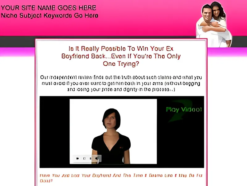 eCover representing Get Your Boyfriend Back! - Presell Template Videos, Tutorials & Courses with Master Resell Rights