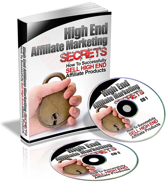 eCover representing High End Affiliate Marketing Secrets eBooks & Reports with Private Label Rights