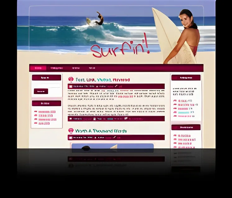 eCover representing Surfing WP Theme  with Master Resell Rights