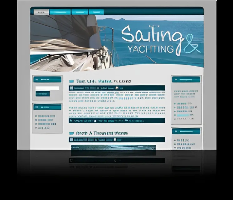 eCover representing Sailing WP Theme  with Master Resell Rights