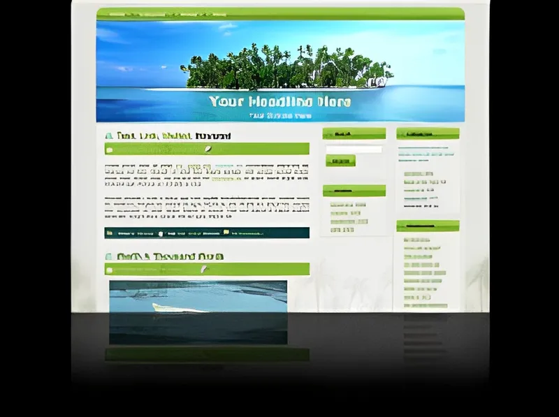 eCover representing Palm Tree Island WP Theme  with Master Resell Rights