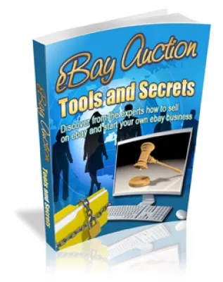 eCover representing eBay Auction Tools and Secrets eBooks & Reports with Master Resell Rights