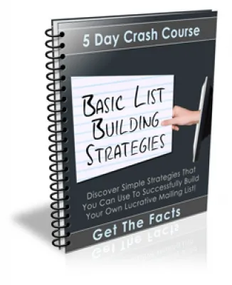 eCover representing Basic List Building Strategies eBooks & Reports with Private Label Rights