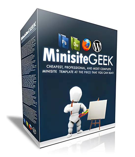 eCover representing Minisite Geek  with Master Resell Rights