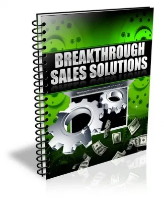 eCover representing Breakthrough Sales Solutions eBooks & Reports with Private Label Rights