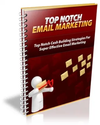 eCover representing Top Notch Email Marketing eBooks & Reports with Master Resell Rights