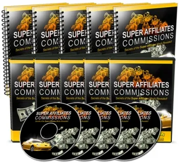 eCover representing Super Affiliates Commissions Videos, Tutorials & Courses with Master Resell Rights