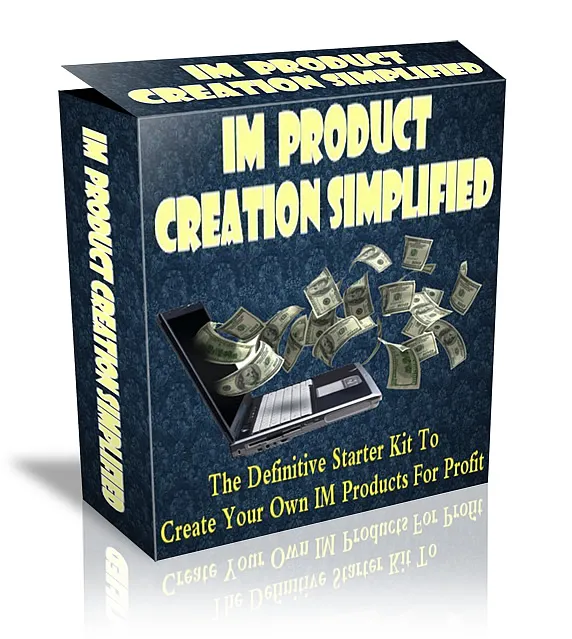 eCover representing IM Product Creation Simplified eBooks & Reports with Master Resell Rights