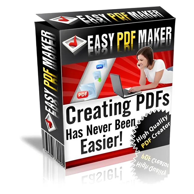 eCover representing Easy PDF Maker Software & Scripts with Master Resell Rights