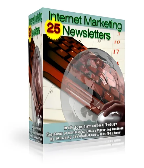 eCover representing 24 Internet Marketing Newsletters  with Master Resell Rights