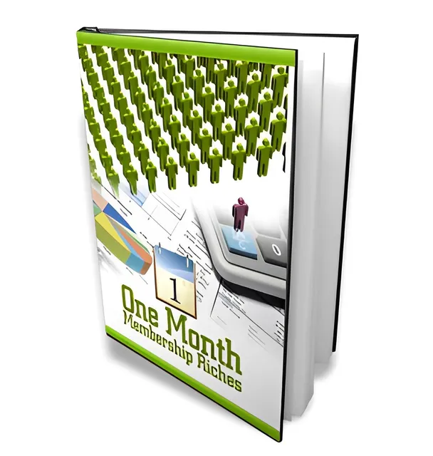 eCover representing One Month Membership Riches eBooks & Reports with Master Resell Rights