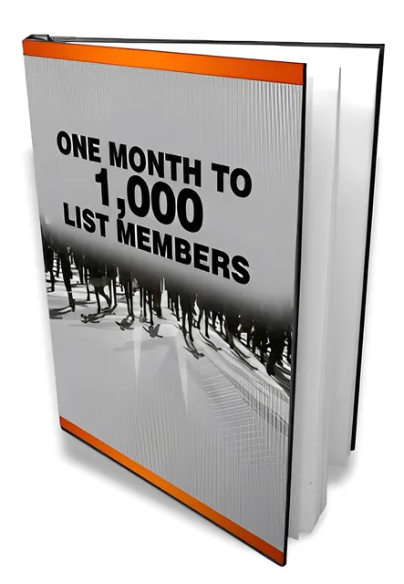 eCover representing One Month To 1,000 List Members eBooks & Reports with Master Resell Rights