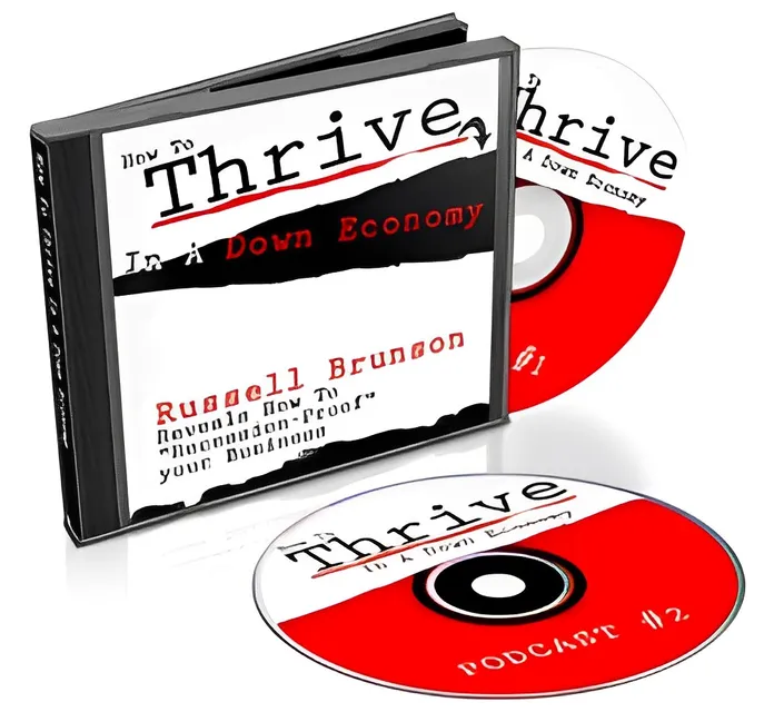 eCover representing How To Thrive In A Down Economy Videos, Tutorials & Courses with Master Resell Rights