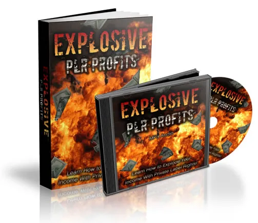 eCover representing Explosive PLR Profits eBooks & Reports with Master Resell Rights