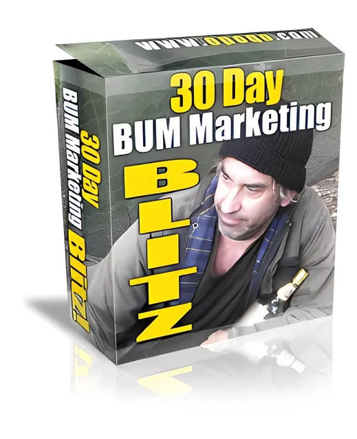 eCover representing 30 Day Bum Marketing Blitz eBooks & Reports with Master Resell Rights