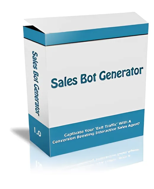 eCover representing Sales Bot Generator  with Master Resell Rights