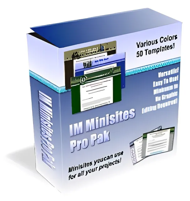 eCover representing IM Minisites Pro Pak  with Master Resell Rights